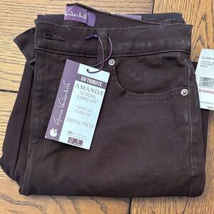 Gloria Vanderbilt Dark Brown Amanda Jeans